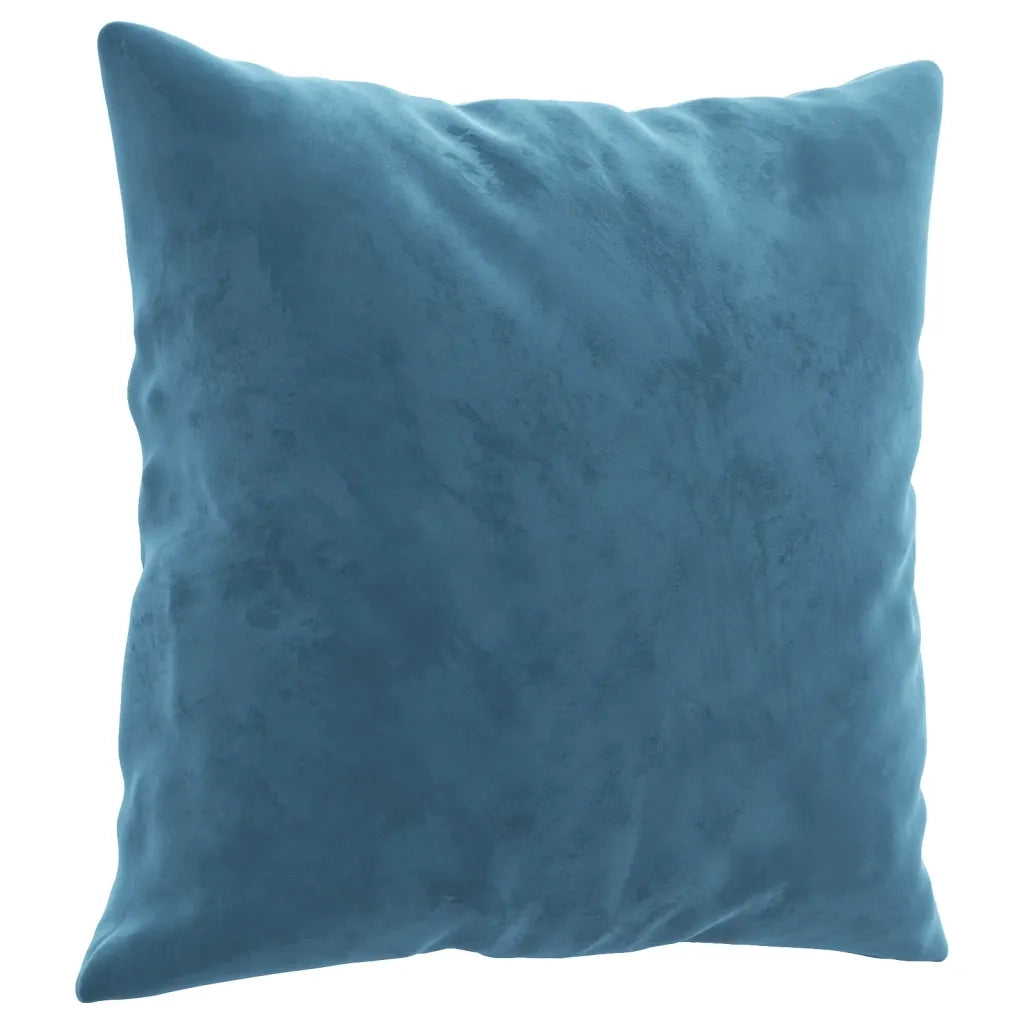 Set di Divani 3 pz con Cuscini Blu in Velluto