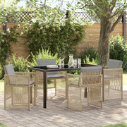 Set da Pranzo per Giardino 5 pcs Beige