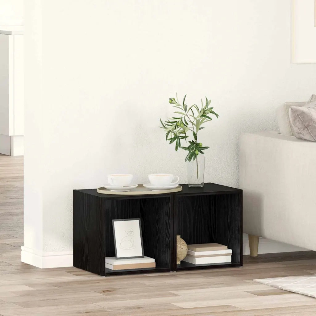 Set mobile TV 2 pcs 37 x 35 x 37,5 cm Nero Legno multistrato 875091