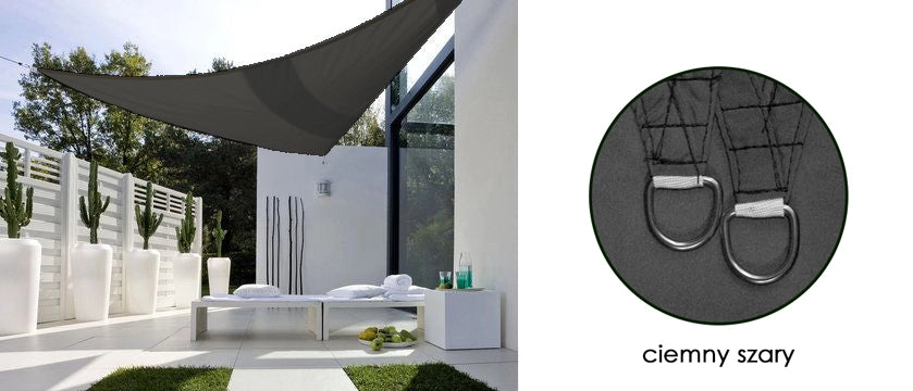 AIO FACTORY Vela ombreggiante impermeabile 3x3x3m Grigio scuro - Vela parasole da giardino