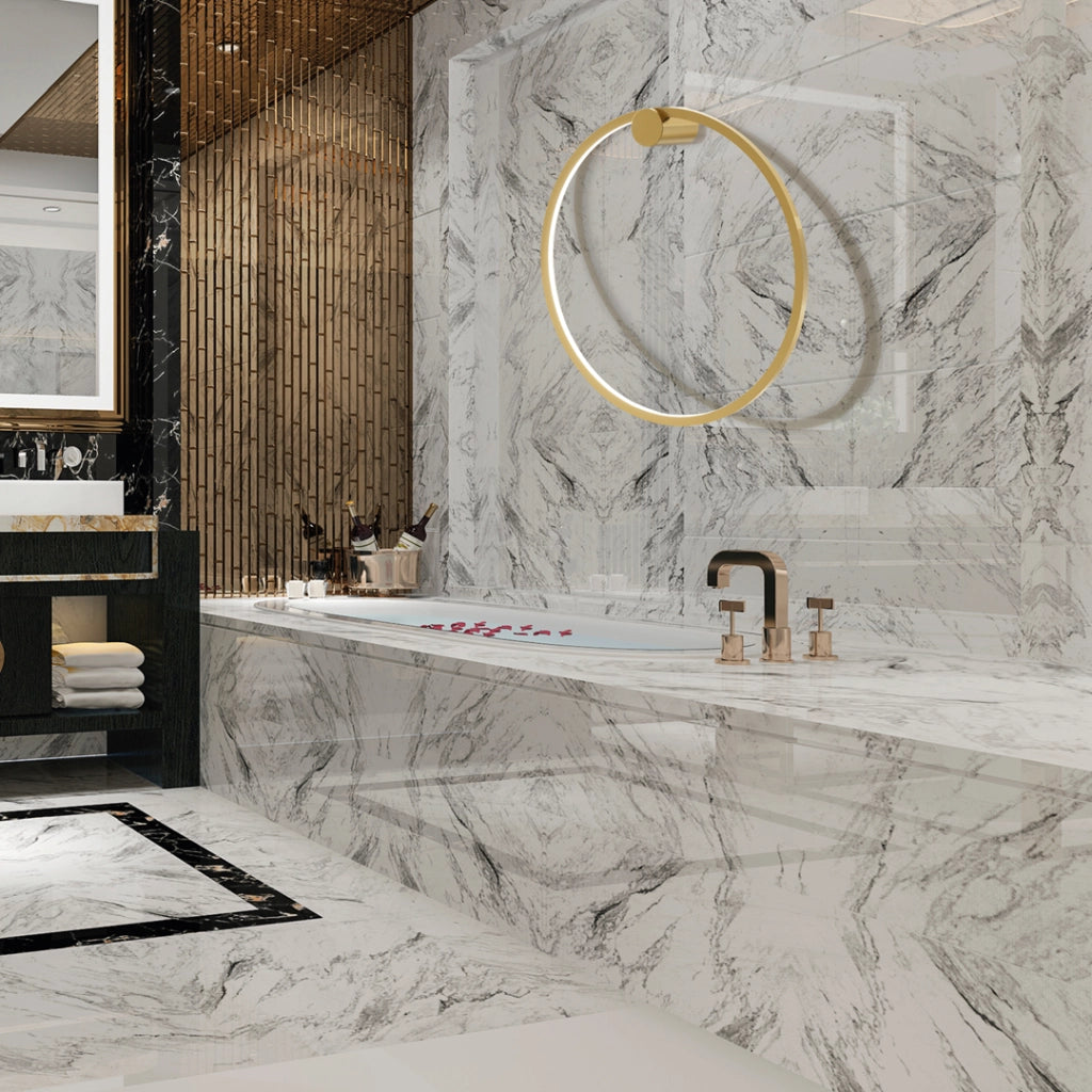 Milagro Saturno applique bagno LED oro Ø50cm 25W IP44