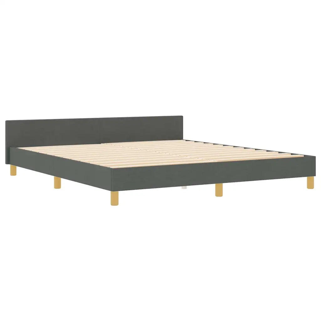 Struttura del letto Grigio scuro 180 x 200 cm Tessuto 3344824