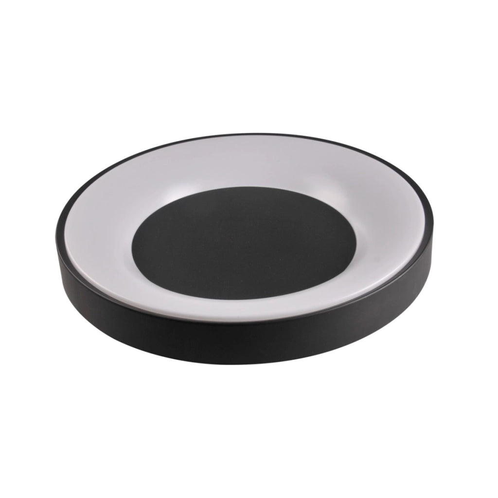 Plafoniera LED 48W rotonda 38cm nera telecomando IP44