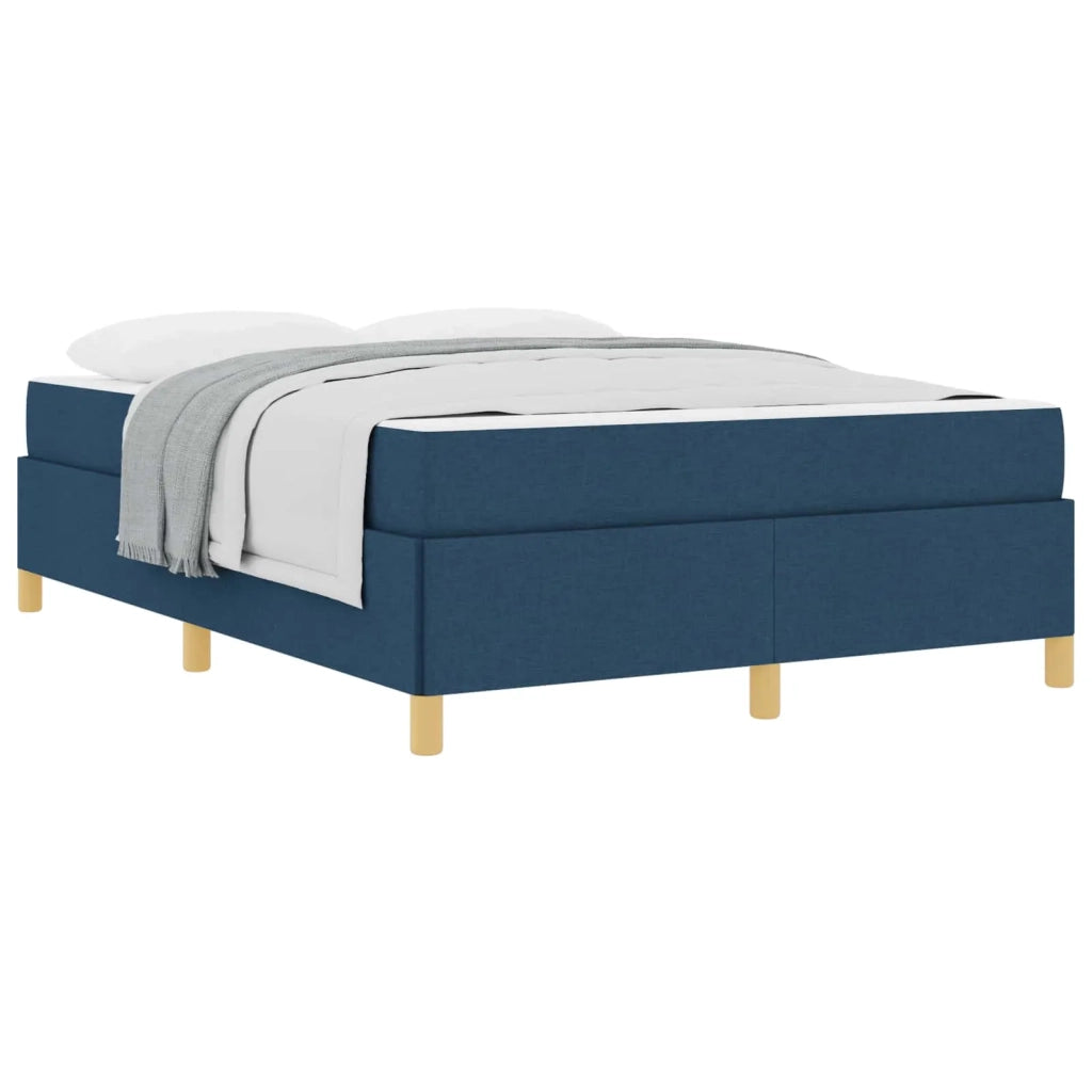 Struttura del letto con materasso Blu 140 x 200 cm Tessuto 3398947