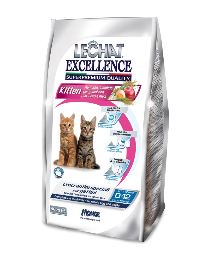 LECHAT EXCELLENCE SUPERPREMIUM CROCCANTINI 400 GRAMMI KITTEN