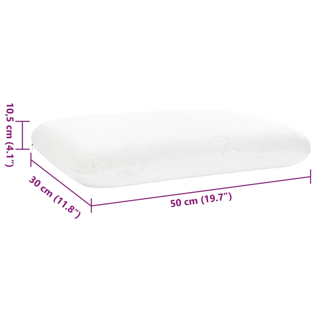 Cuscino da Letto Bianco 50 x 30 x 10,5 cm Schiuma Memory 42020216