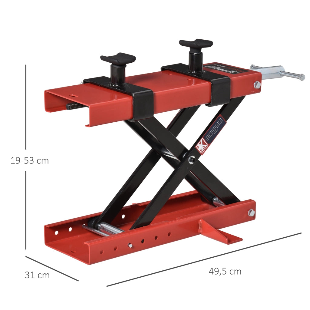 Piattaforma Elevatrice per Moto ¨C Xylo ¨C Capacit¨¤ 500kg, Altezza 19-53cm, Nero e Rosso