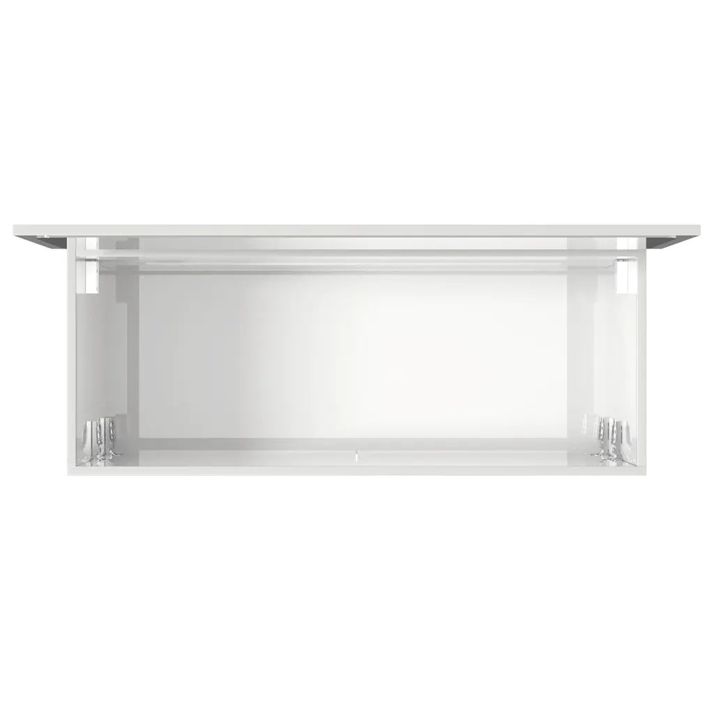 Mobile da Bagno | Armadio da bagno con Specchio Bianco Lucido in Legno Multistrato