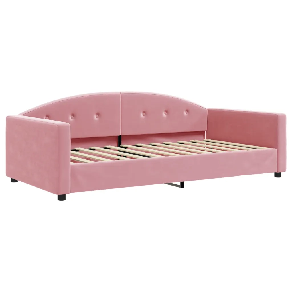 Letto da Giorno Rosa 100x200 cm in Velluto 354146