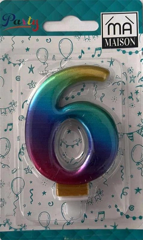 MA MAISON CANDELA "6" ARCOBALENO METALLIZZATO