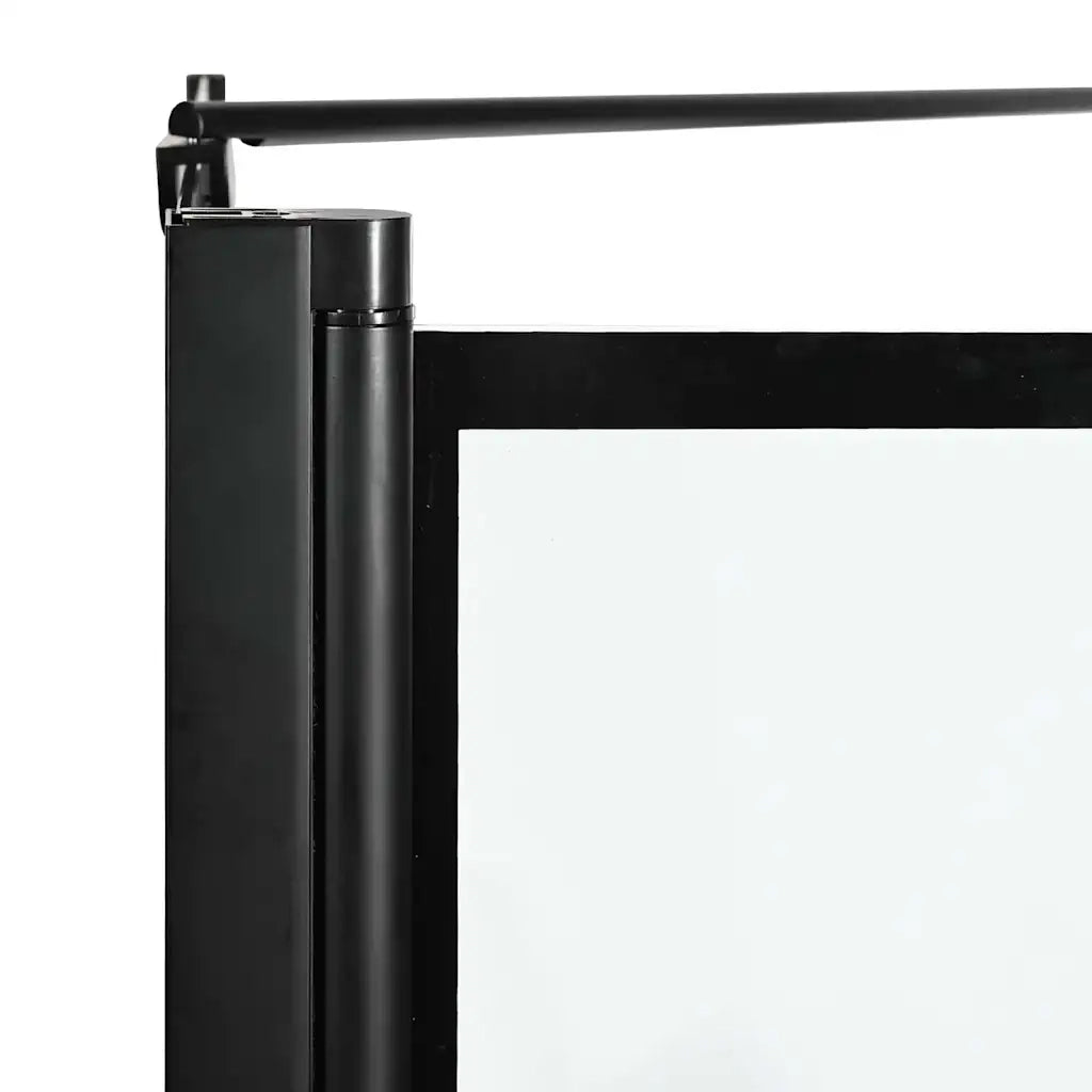 Schermo per Bagno e Doccia Nero e trasparente 116 x 68 x 128 cm 42018555