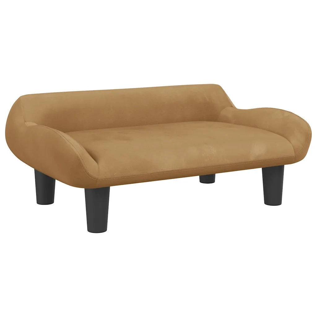 Divano per Bambini-Sofa-Divanetto Marrone 70x40x24 cm in Velluto