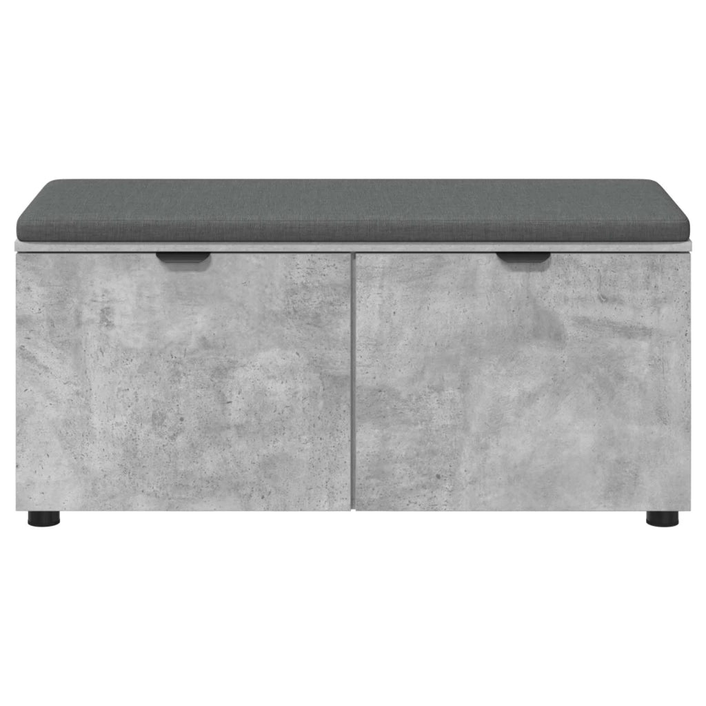 Panca per ingresso con cuscino Grigio Cemento 100 x 38 x 46 cm 891491