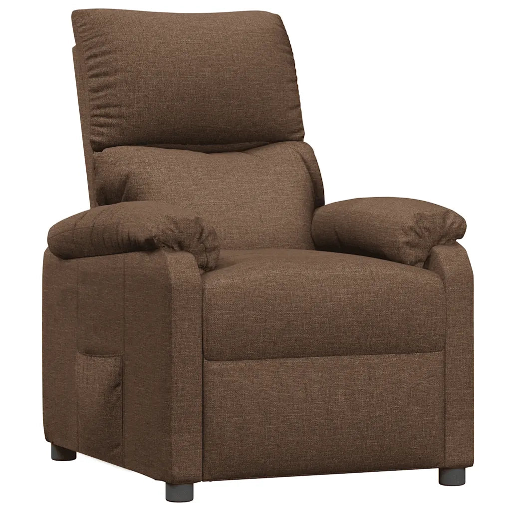 Poltrona Reclinabile in Tessuto Marrone 340179