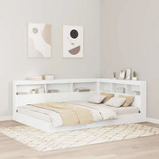 Letto Libreria Bianco 140 x 200 cm Legno multistrato 3335729