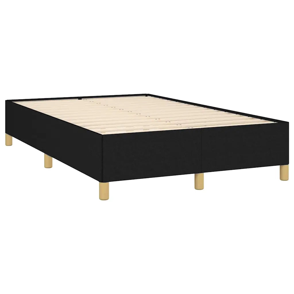 Letto a Molle con Materasso e LED Nero 120x190 cm in Tessuto