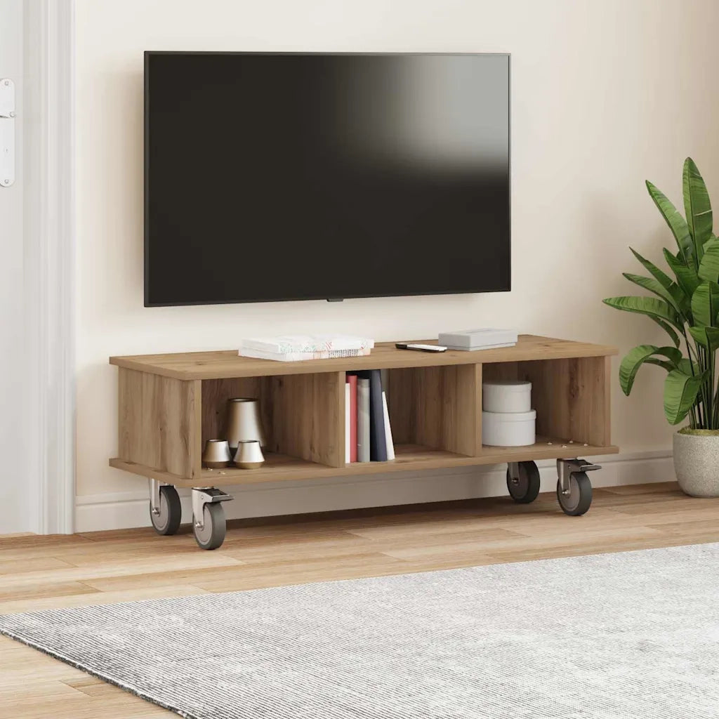 Supporto TV | Armadietto TV | Mobile Porta TV Rovere artigianale 100 x 35 x 35 cm