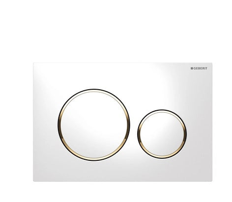 Placca di comando scarico SIGMA 20 bianca oro per cassetta Geberit 115.778.KK1 Bianco/Oro