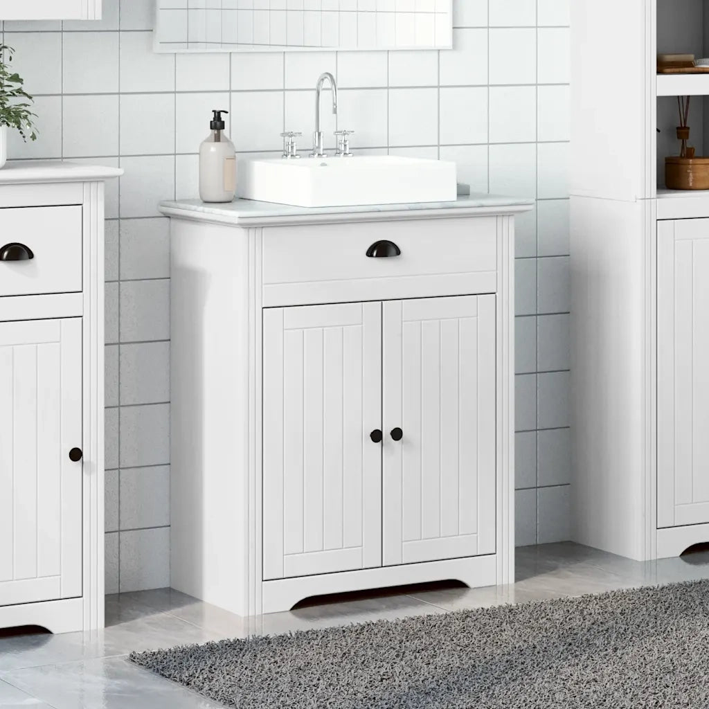 Mobile Lavabo da Bagno BODO Bianco 70x35x80 cm 4016863