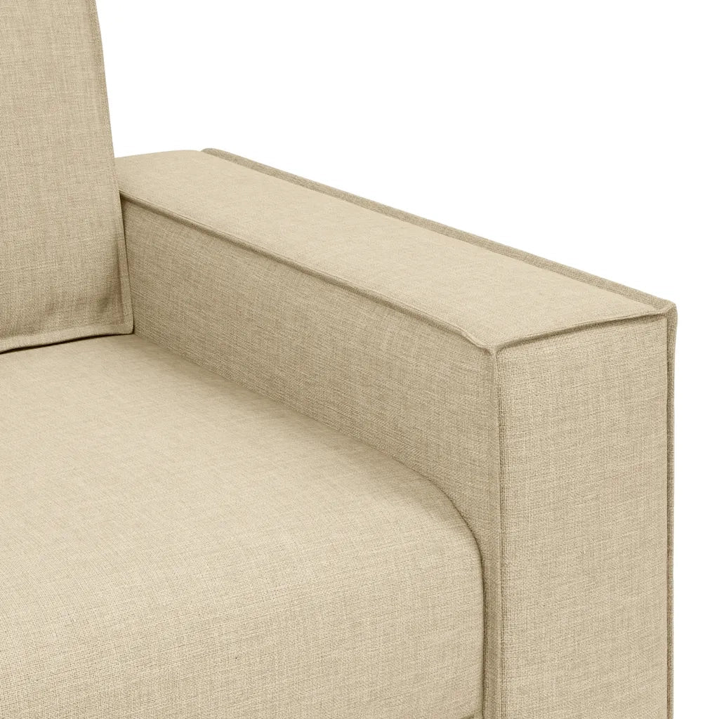 Divano a 2 Posti-Sofa 2 Posti Crema 140 cm Tessuto