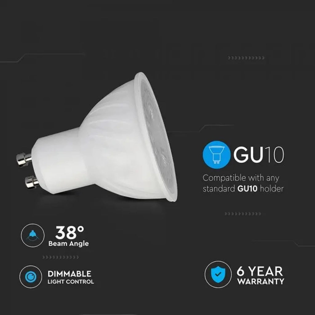 Lampada LED GU10 Dimmerabile Triac Taglio di Fase 6W 445lm, Angolo Stretto 38° 220V, 3000K/4000K/6500K (Bianco Caldo 3000K)