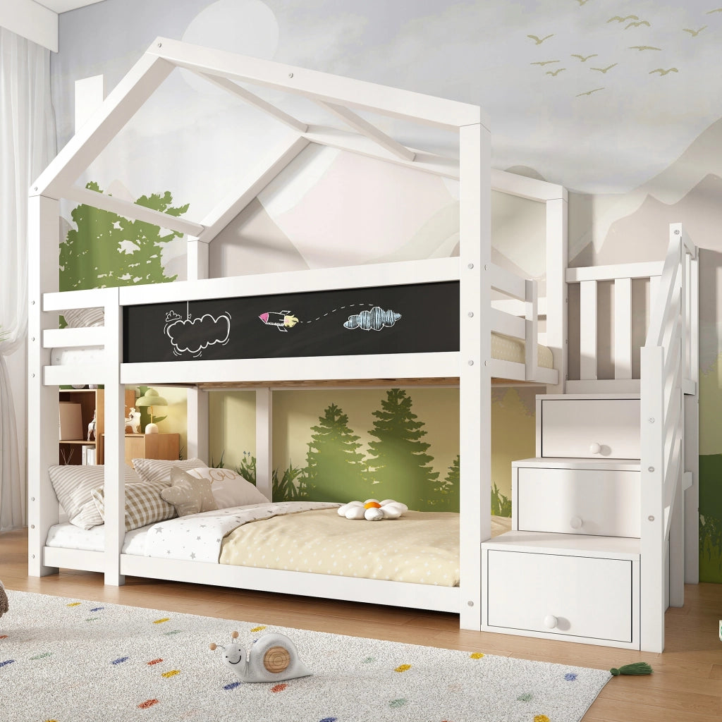 Letto a castello 90x200 - Xylo - Bianco