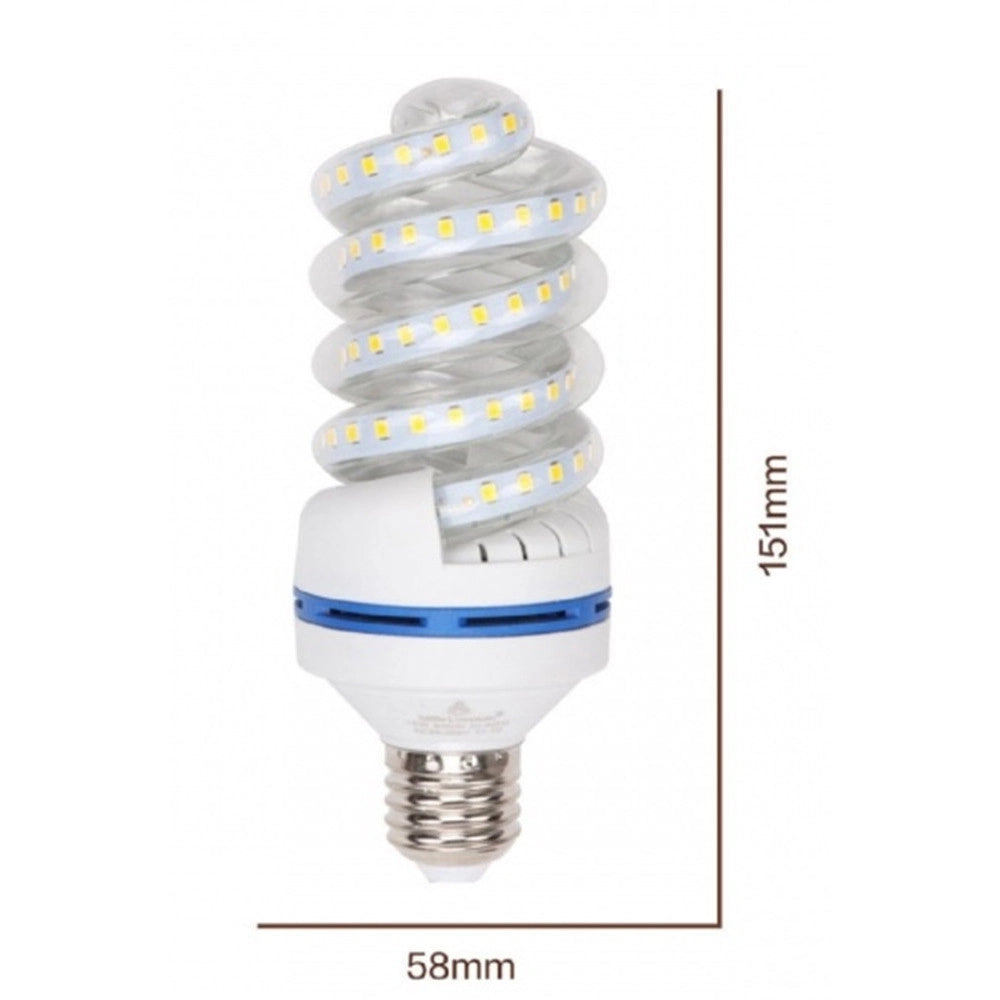 Trade Shop - Lampadina Led E27 15w 1425lm Tortiglione Vortice Spirale Luce Naturale Calda Fredda - -bianco Freddo      -