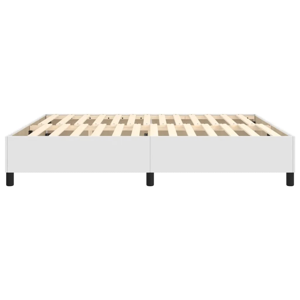 Struttura Letto a Rete a Molle Bianco 160x200 cm in Similpelle