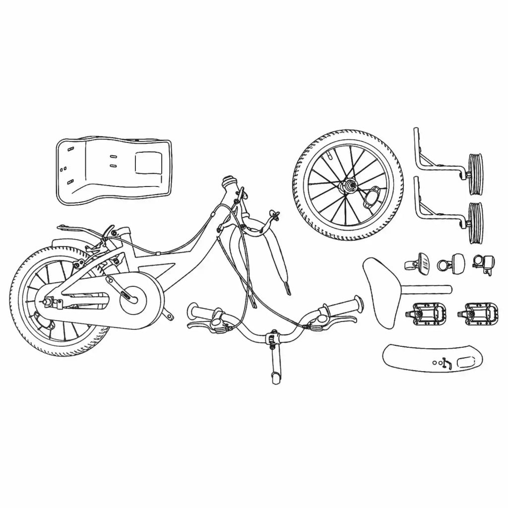 Bicicletta per Bambini 14 Pollici per bambini da 3 a 5 anni 42009428