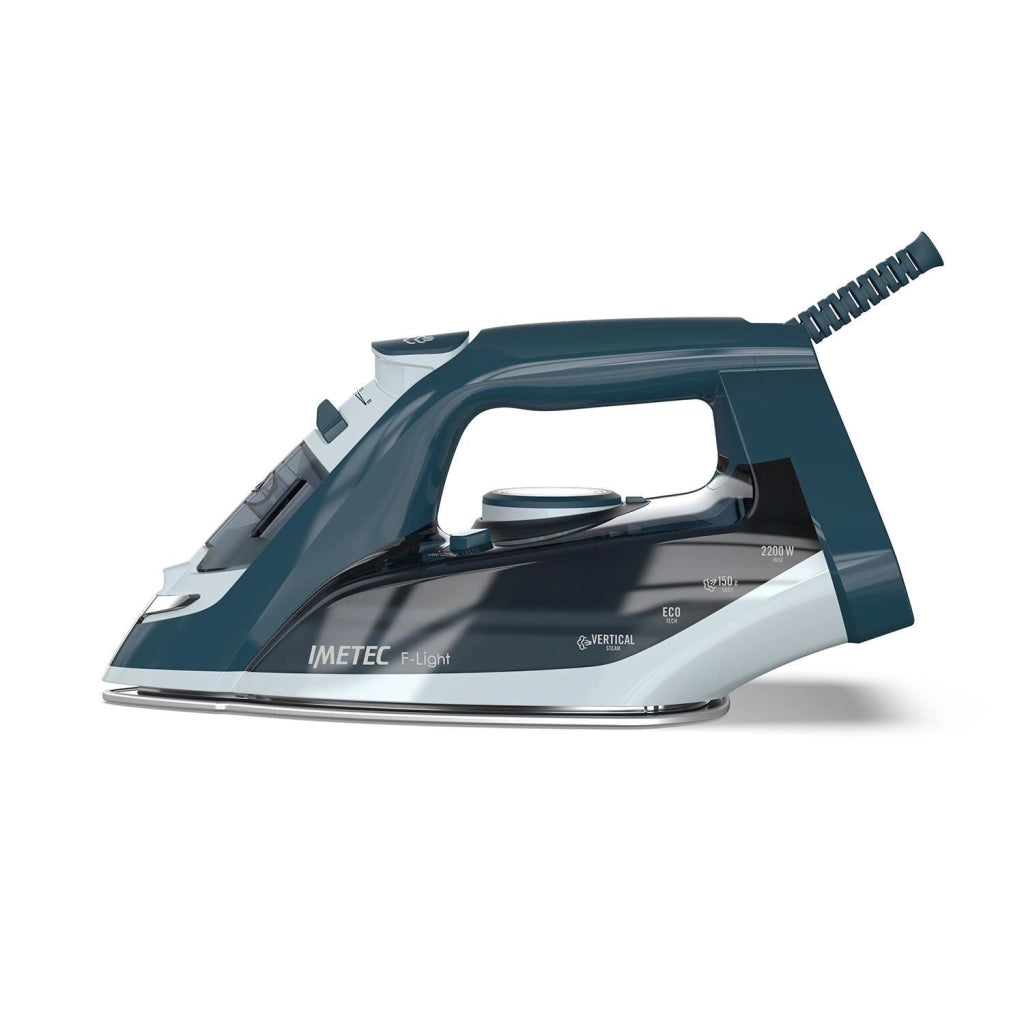 Imetec 9041 F-Light Ferro da Stiro a Vapore Piastra Glide Ceramic 2200 W Colpo Vapore 150 g colore Blu