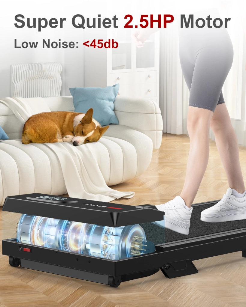Tapis roulant, tapis roulant domestico , motore da 2,5 HP, tapis roulant a pendenza stretta, 1-8 km/h, con telecomando, display LED, 145 kg