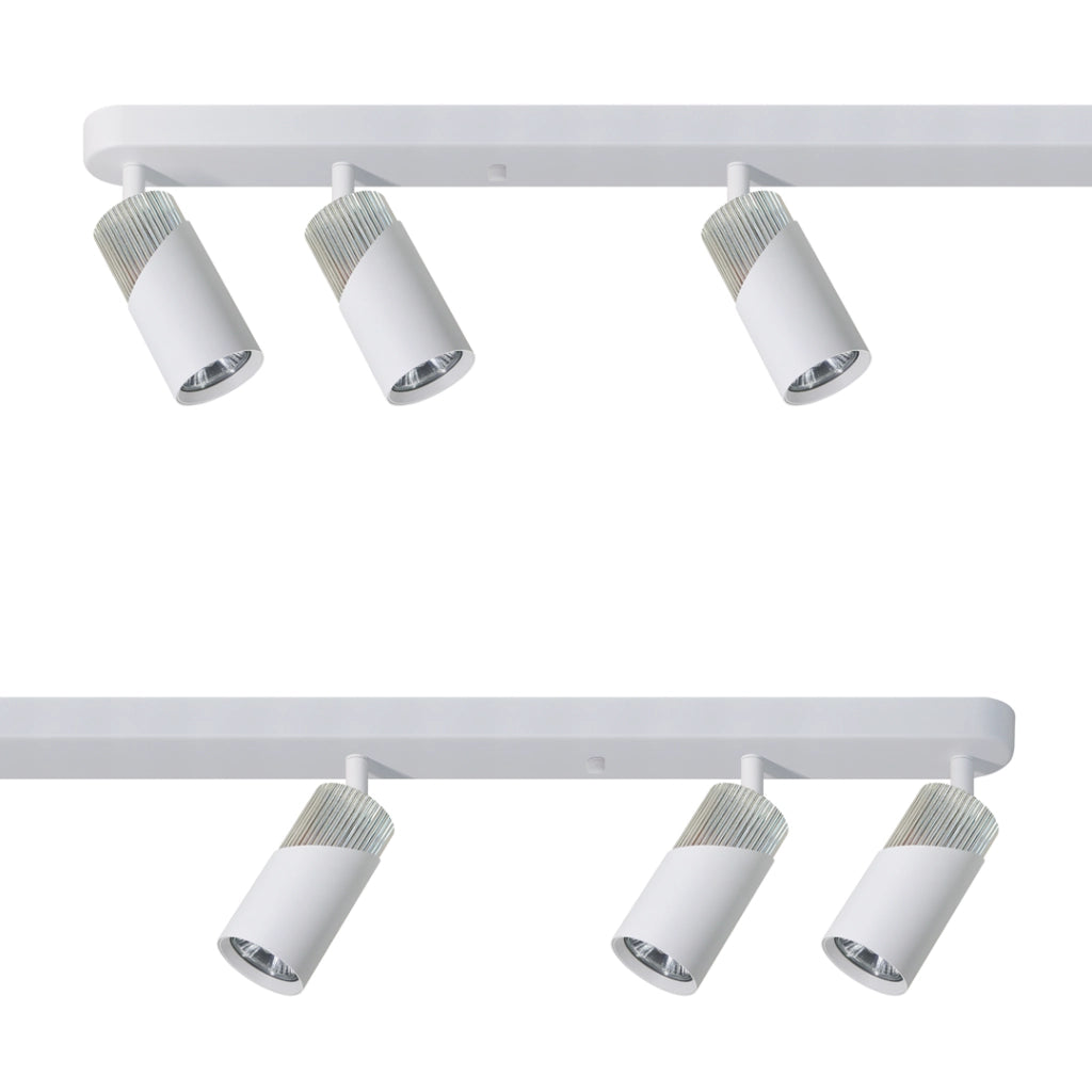 Barra soffitto 6 faretti bianco/cromo GU10 8W Milagro