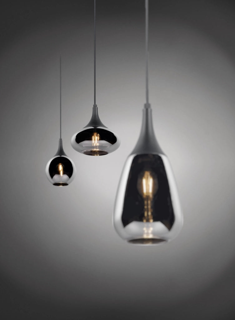 Lampadario Trio Lumina nero 3 luci E14 Ø69cm dimmerabile