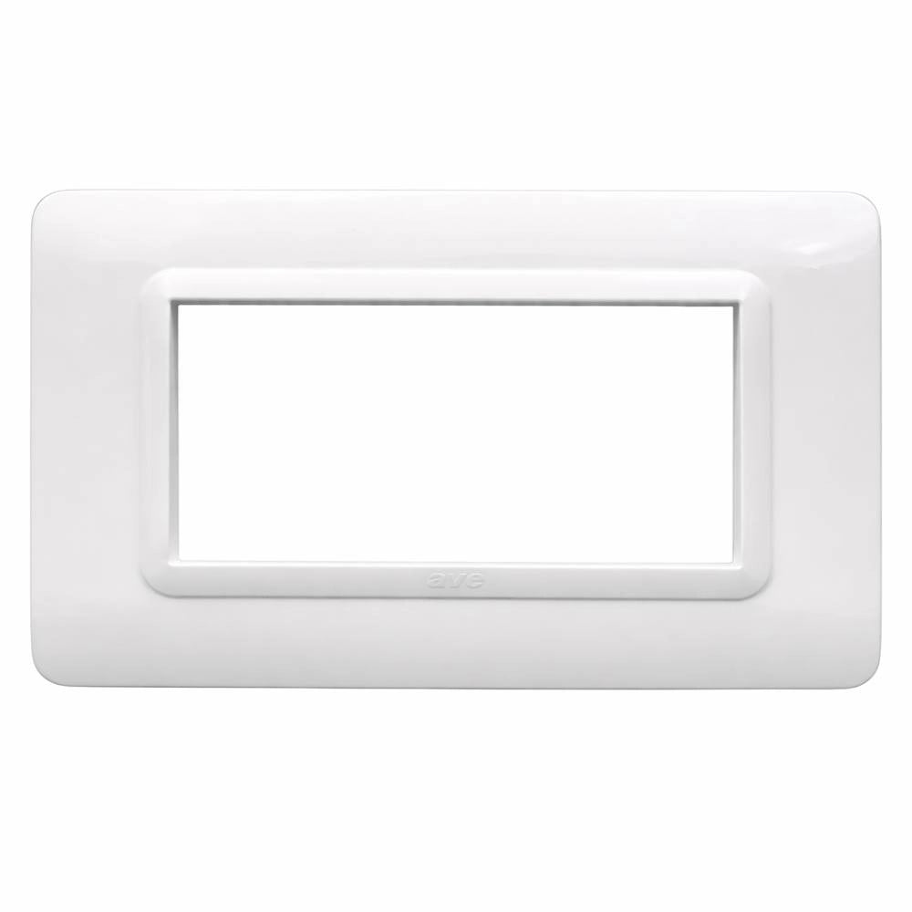 Placa ave s44 bianco in tecnopolimero design elegante *** numero posti 4 moduli, confezione 1
