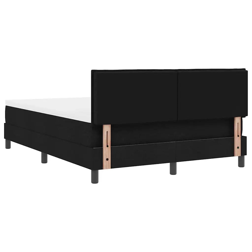 Letto a molle con testiera Nero 140 x 200 cm Tessuto 3338694