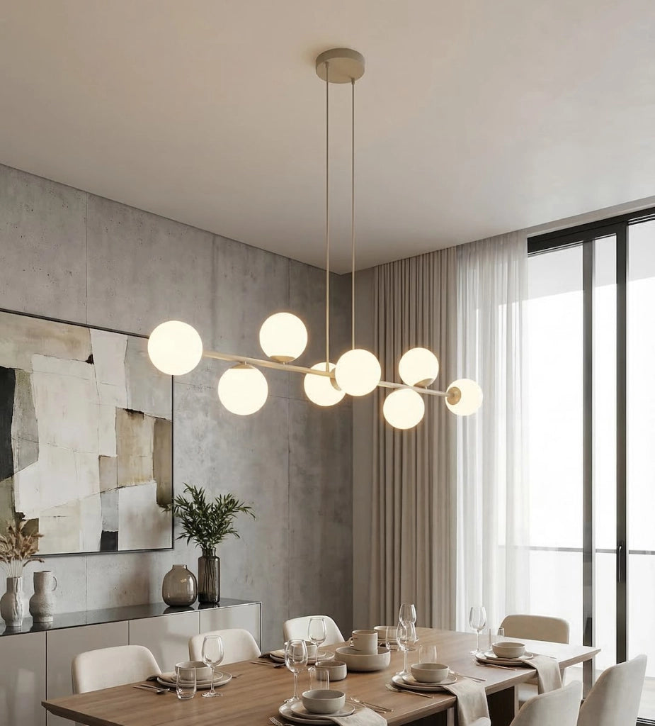 Lampada a sospensione MAGNUS 8xE14 beige Emibig