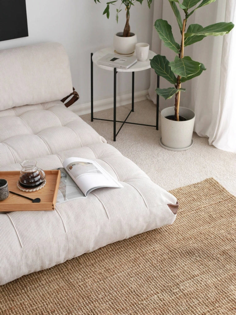 Surigae, Divano Letto 2 Posti Contenitore, 120x75 cm Bianco