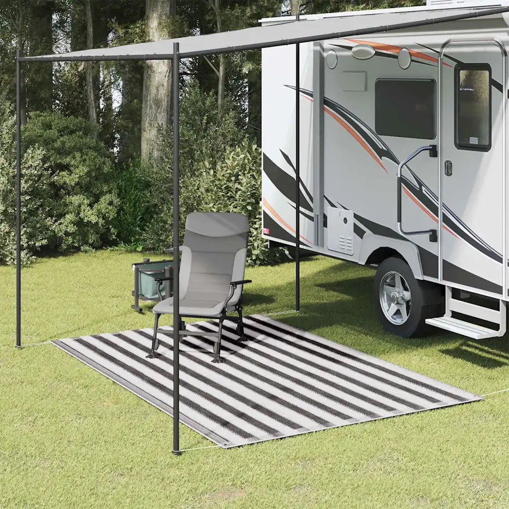 Tappeto da Tenda 200x300 cm Antracite e Bianco