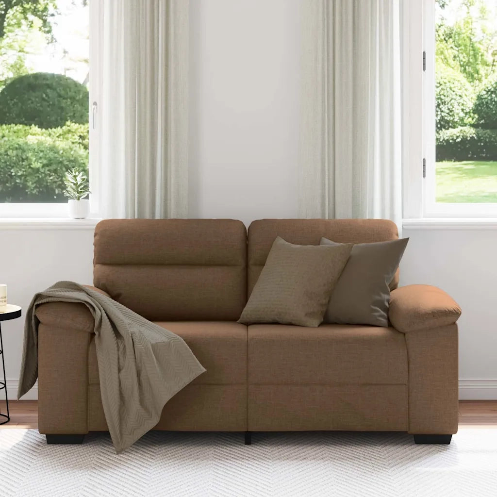 Divano a 2 Posti Marrone 160x81x84 cm in Tessuto 4105301