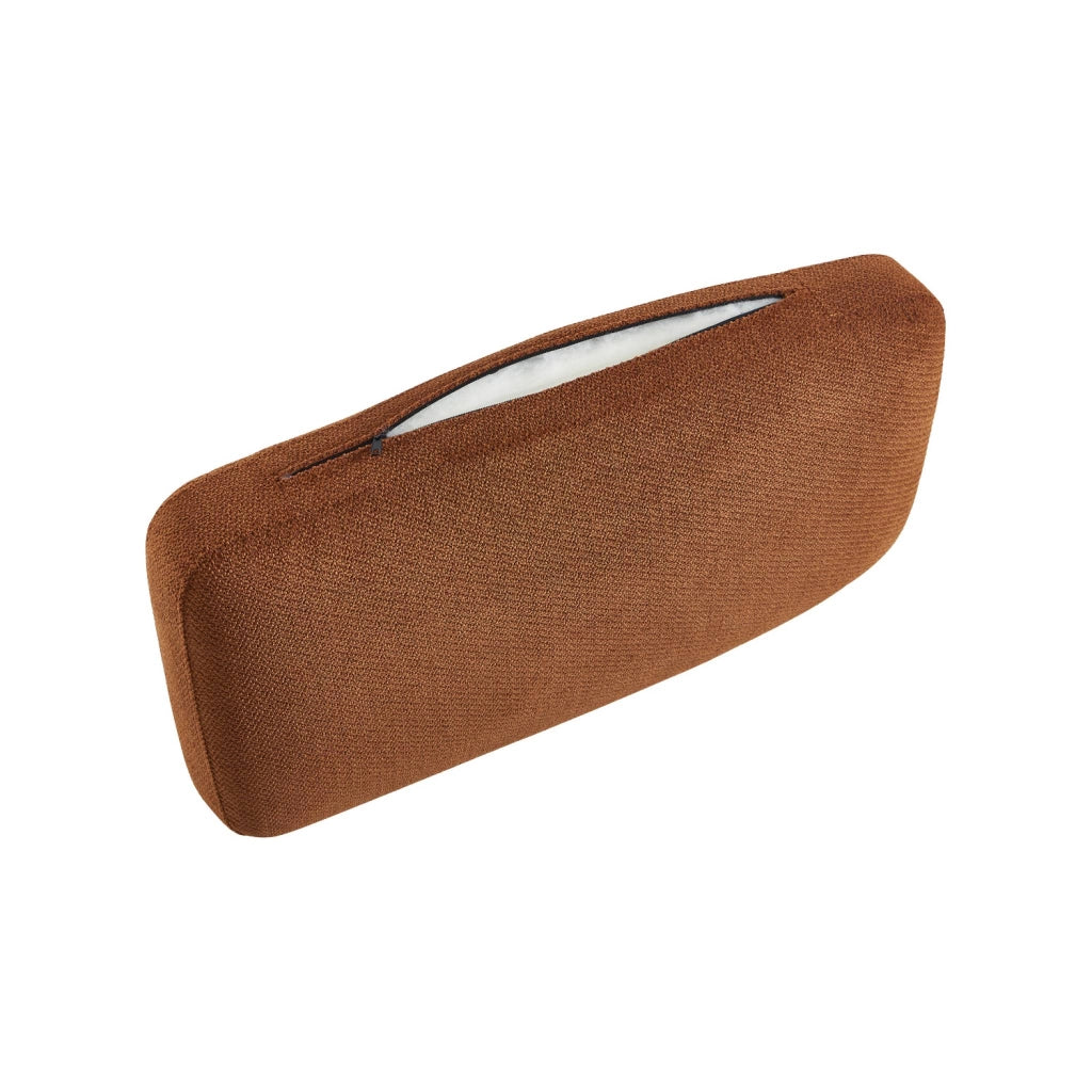 Divano in tessuto chenille, 3 posti, terracotta