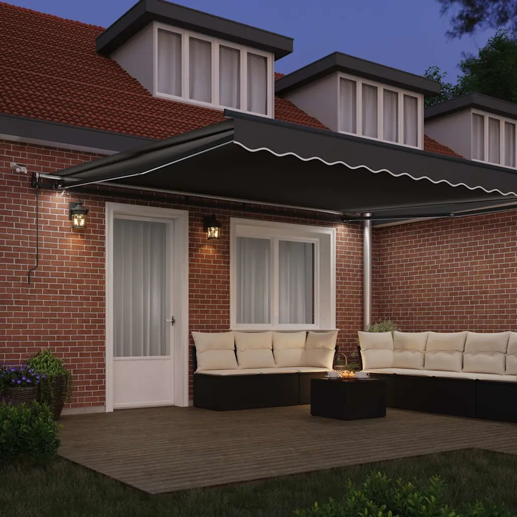 Tenda da Sole con Antracite 4 × 3,5 m Metallo 313265