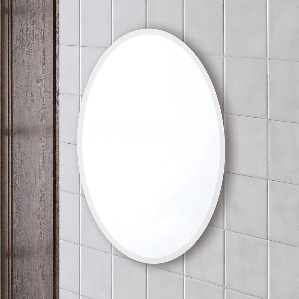 Specchio bagno ovale 55x85 cm reversibile con bisellatura 2,5 cm