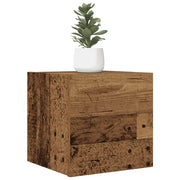 Mobili Porta TV a Parete 2pz Legno Antico 30,5x30x30 cm 856413