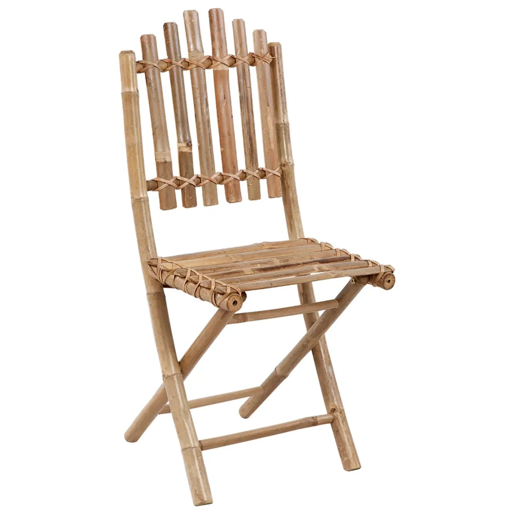 Set da Pranzo da Giardino 5 pz Pieghevole con Cuscini in Bambù 3063978