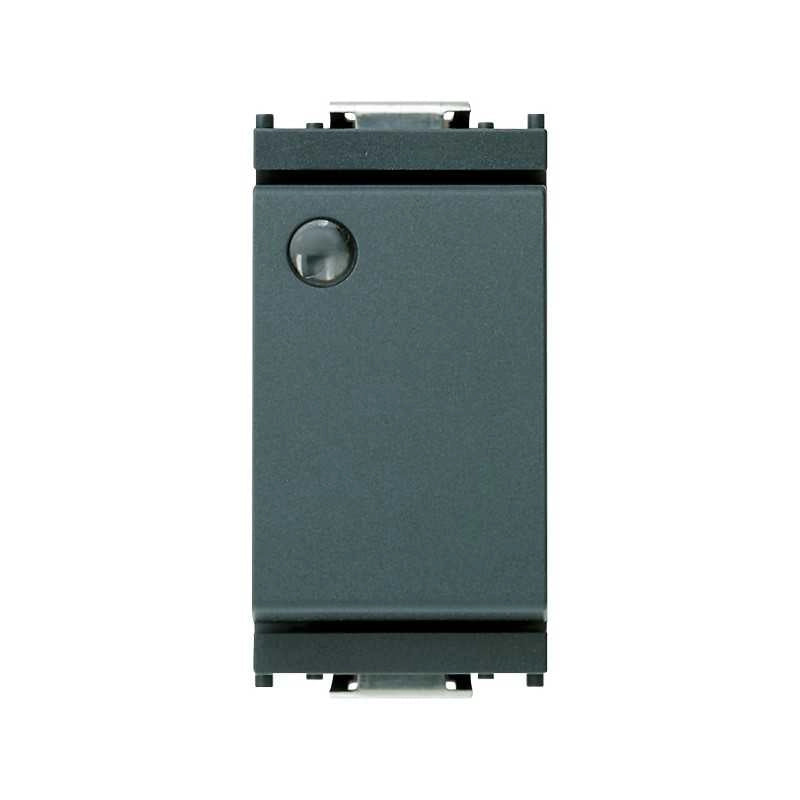 16021 Interruttore Luminoso Unipolare Grigio 1P 16Ax Idea
