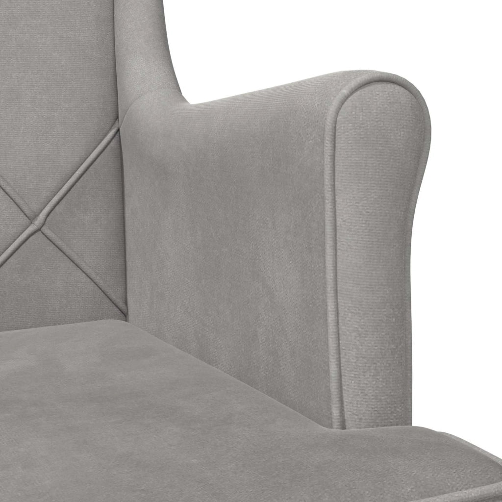 Poltrona | Sedia Relax Grigio Chiaro Velluto