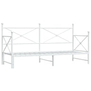Divano letto | Sof¨¤ letto | Letto singolo Estraibile senza Materasso Bianco 75x190cm Acciaio
