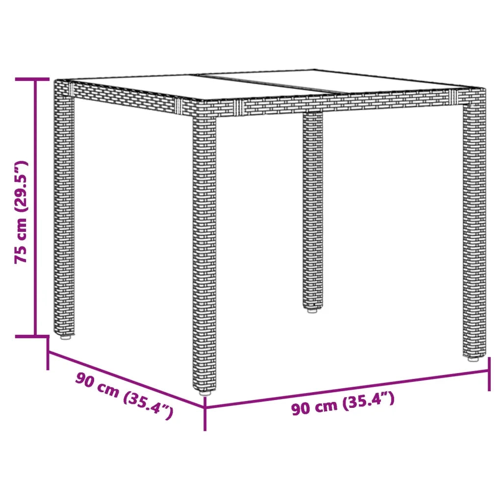 Set Bistr¨° da Giardino 3 pz | Set Salotto da Giardino con Cuscini in Polyrattan Marrone