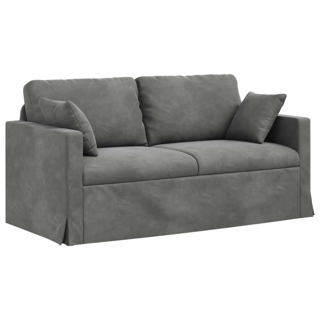 Divano Grigio scuro 158 x 78 x 80 cm Velluto