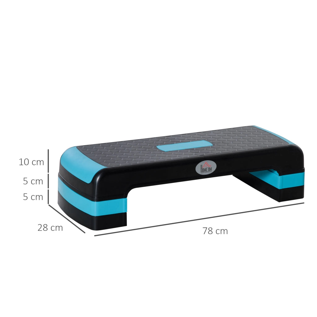 Stepper Fitness Regolabile ¨C Minimal ¨C 78x28x20 cm Nero e Blu